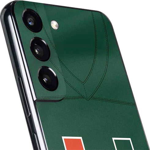 University of Miami Green Jersey Galaxy S22 Skin